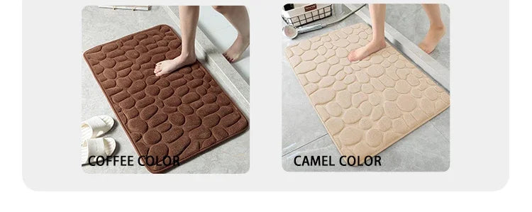 Tapis de bain mémoire de forme antidérapant — Confort moelleux immédiat