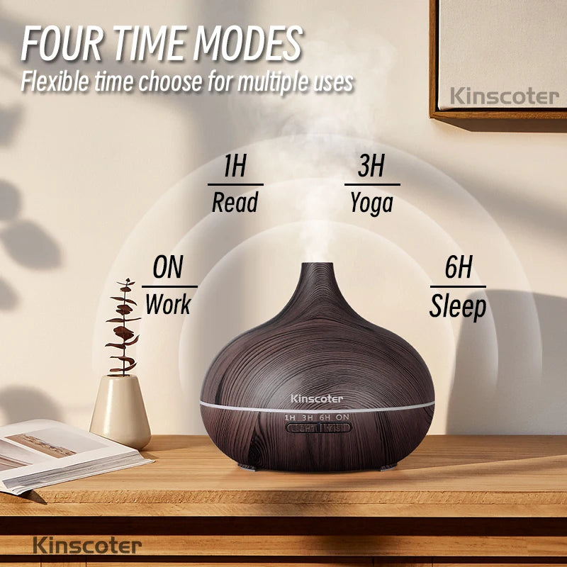 Diffuseur d’huiles essentielles 500ml – Ambiance relaxante à la maison.