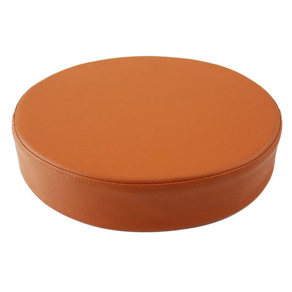 Coussin rond pratique en cuir, épais et doux, rembourré, lavable et imperméable.