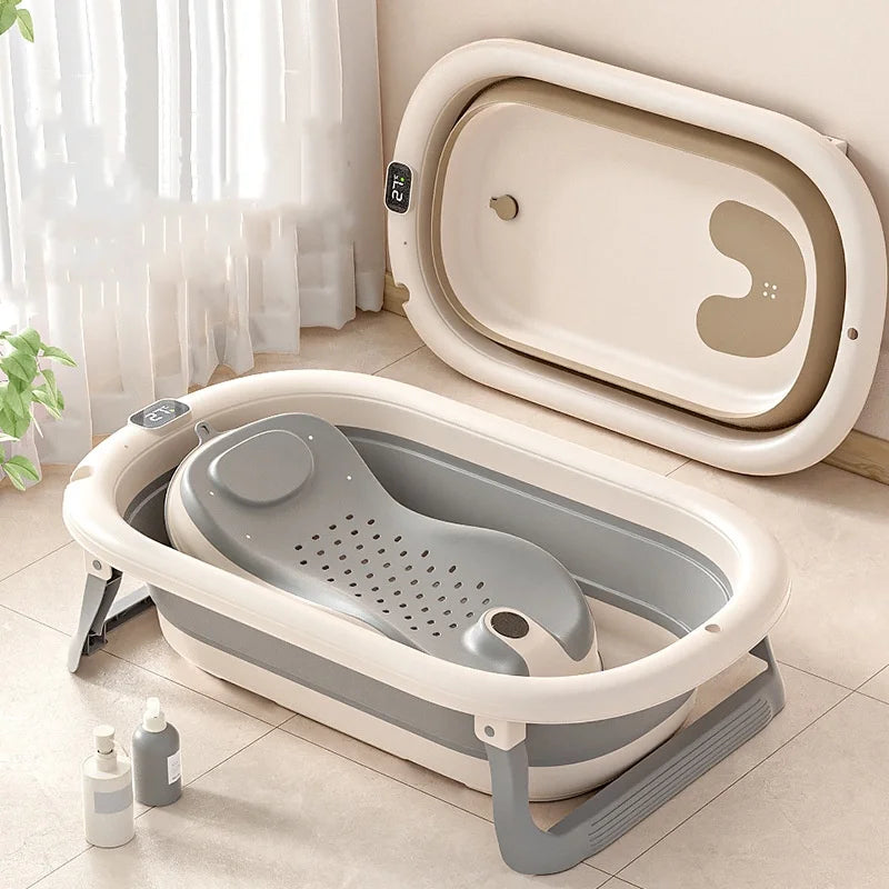 Baignoire pour bébé sensible à la température, Grande baignoire pliante portable