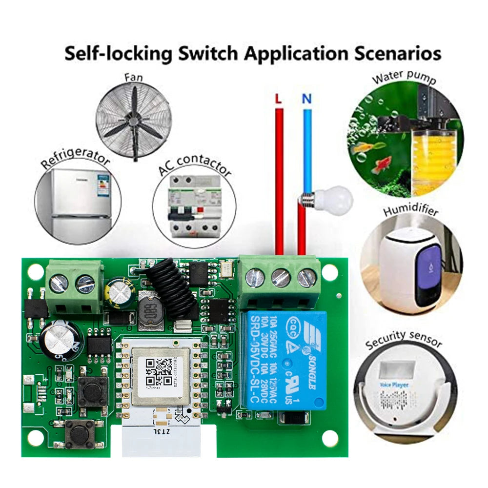 Module relais Tuya 4 sorties – commande distance & automatisation