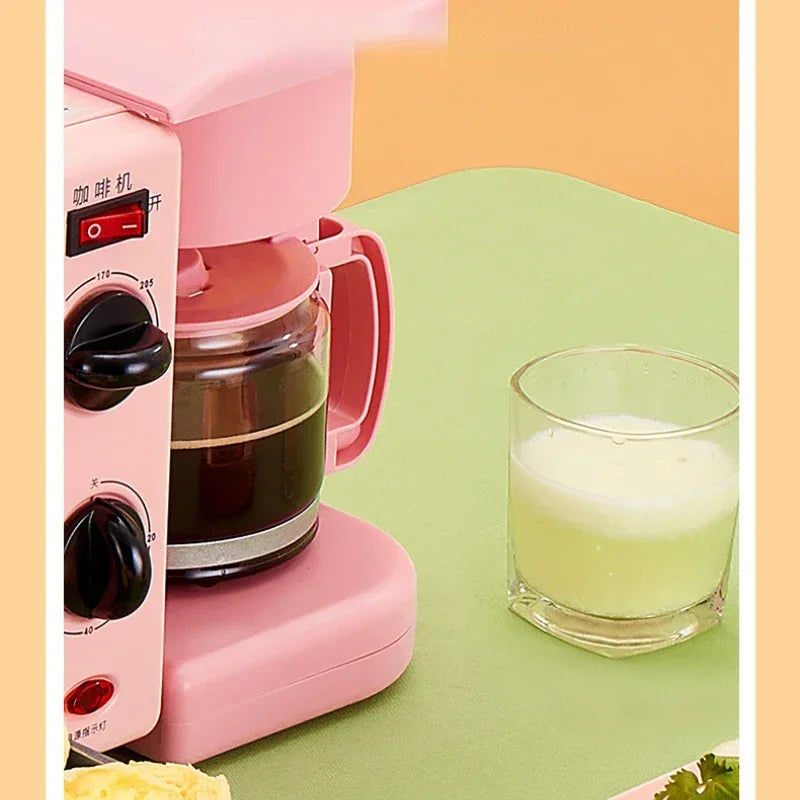 Four multifonction, four à micro-ondes, machine à petit-déjeuner, cuiseur vapeur et four, machine à café intégrée avec poêle à frire