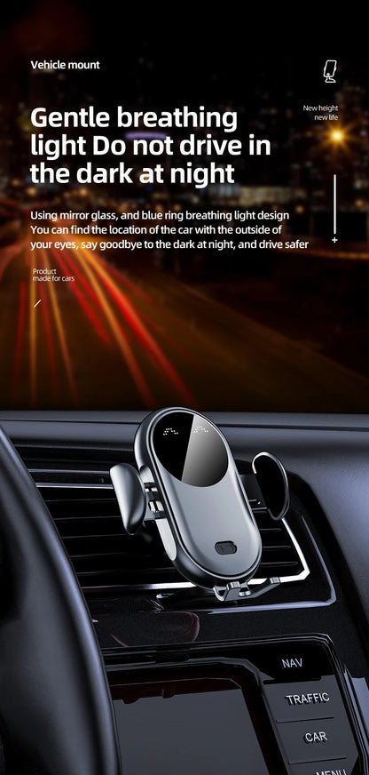 Support téléphone voiture avec chargeur sans fil — Fixation automatique intelligente 🚗