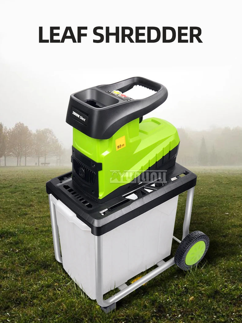 Broyeur de branches électrique 2,8 kW, broyeur de branches d'arbres, outil de jardin 220 V, neuf (modèle 2025)