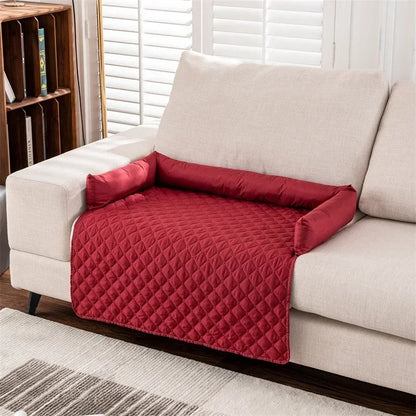 Tapis de canapé imperméable pour animaux de compagnie, à carreaux, grand format, avec coussin pour la nuque, housse antidérapante pour canapé pour chien et chat.