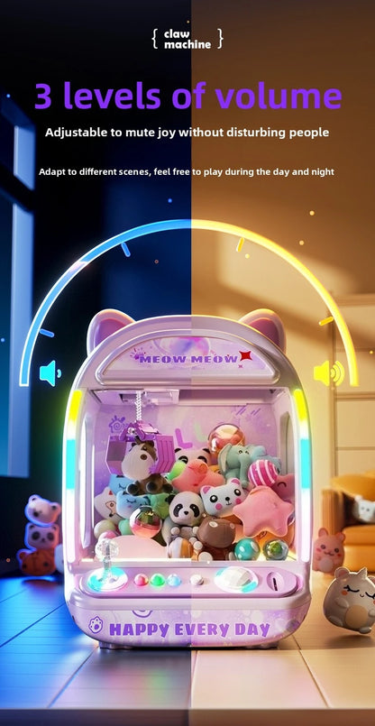 Machine à poupées automatique à monter soi-même, jeu de société pour enfants à pièces, mini-grue musicale, cadeau de Noël