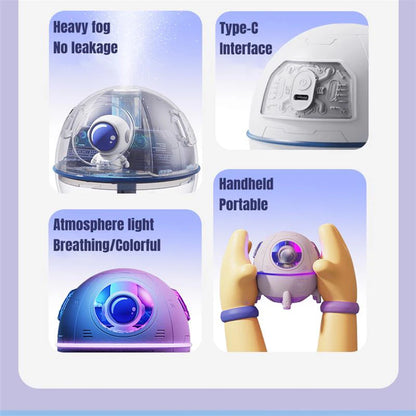 Humidificateur astronaute – Ambiance relaxante avec lumière LED.