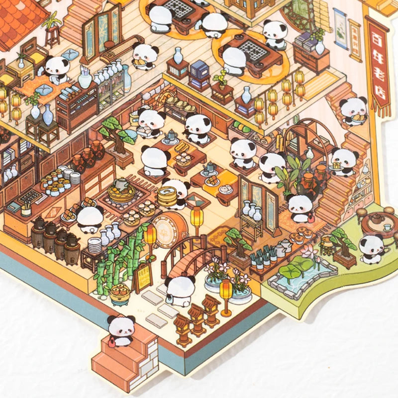 Stickers décoratifs coréens scène miniature 3D — Kit créatif DIY