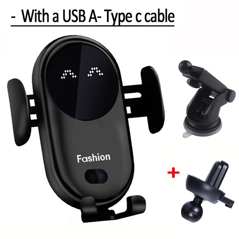 Support téléphone voiture avec chargeur sans fil — Fixation automatique intelligente 🚗