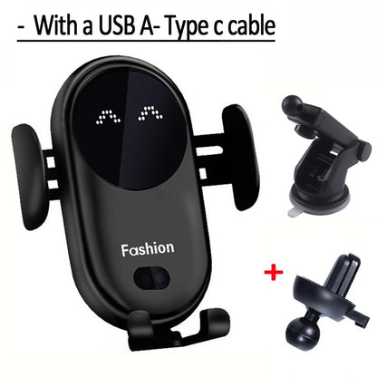 Support téléphone voiture avec chargeur sans fil — Fixation automatique intelligente 🚗