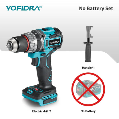 Perceuse à percussion électrique sans balais YOFIDRA 700 N.M, visseuse sans fil, compatible avec les batteries Makita.
