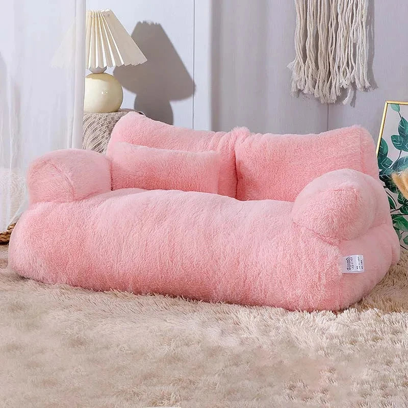 Canapé-lit ultra doux pour chat et petit chien — Nid confortable hiver & détente