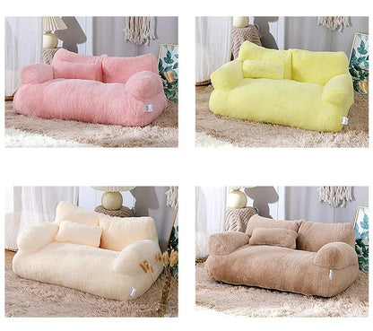 Canapé-lit ultra doux pour chat et petit chien — Nid confortable hiver & détente