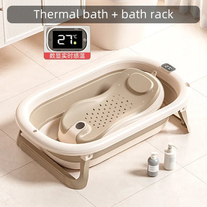 Baignoire pour bébé sensible à la température, Grande baignoire pliante portable