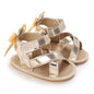 Sandales décontractées d’été avec thème doré chaussures de bébé fille à la mode, chaussures de marche confortables antidérapantes pour bébé.