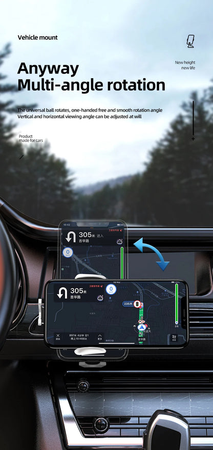Support téléphone voiture avec chargeur sans fil — Fixation automatique intelligente 🚗