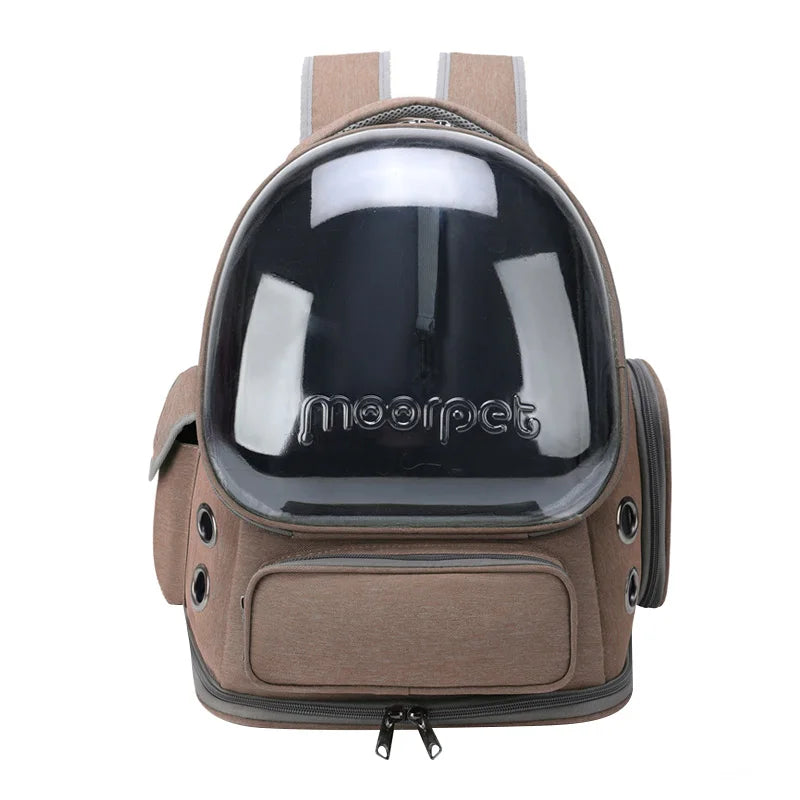Sac à dos capsule transparent pour chat et petit chien — Confort & visibilité