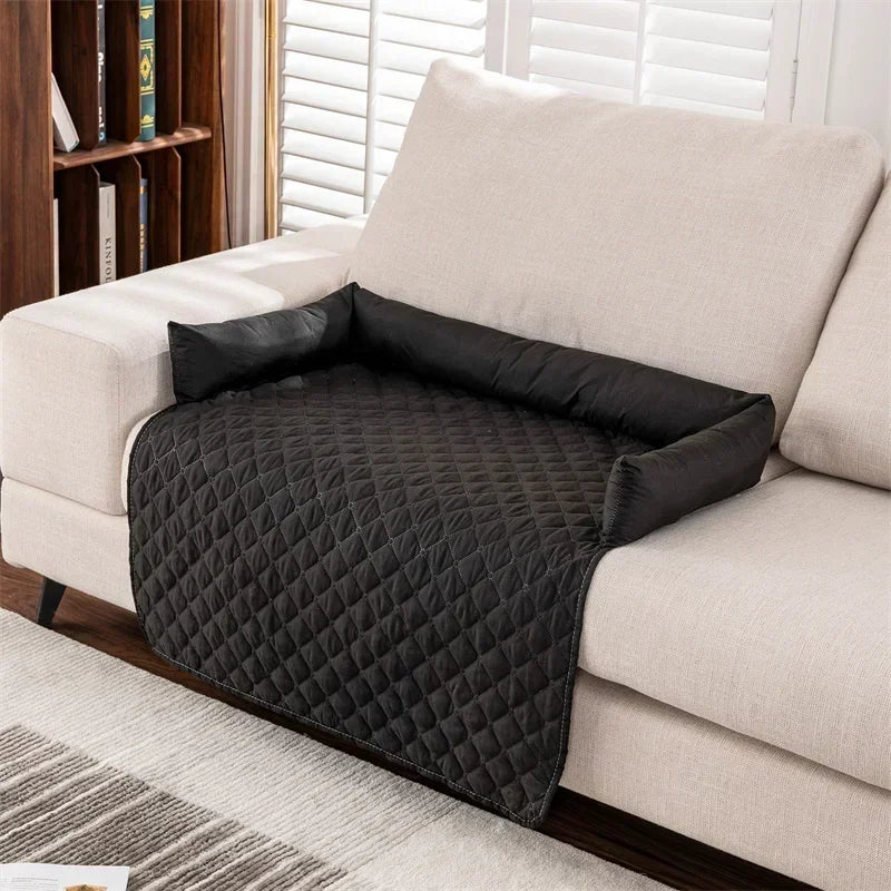 Tapis de canapé imperméable pour animaux de compagnie, à carreaux, grand format, avec coussin pour la nuque, housse antidérapante pour canapé pour chien et chat.