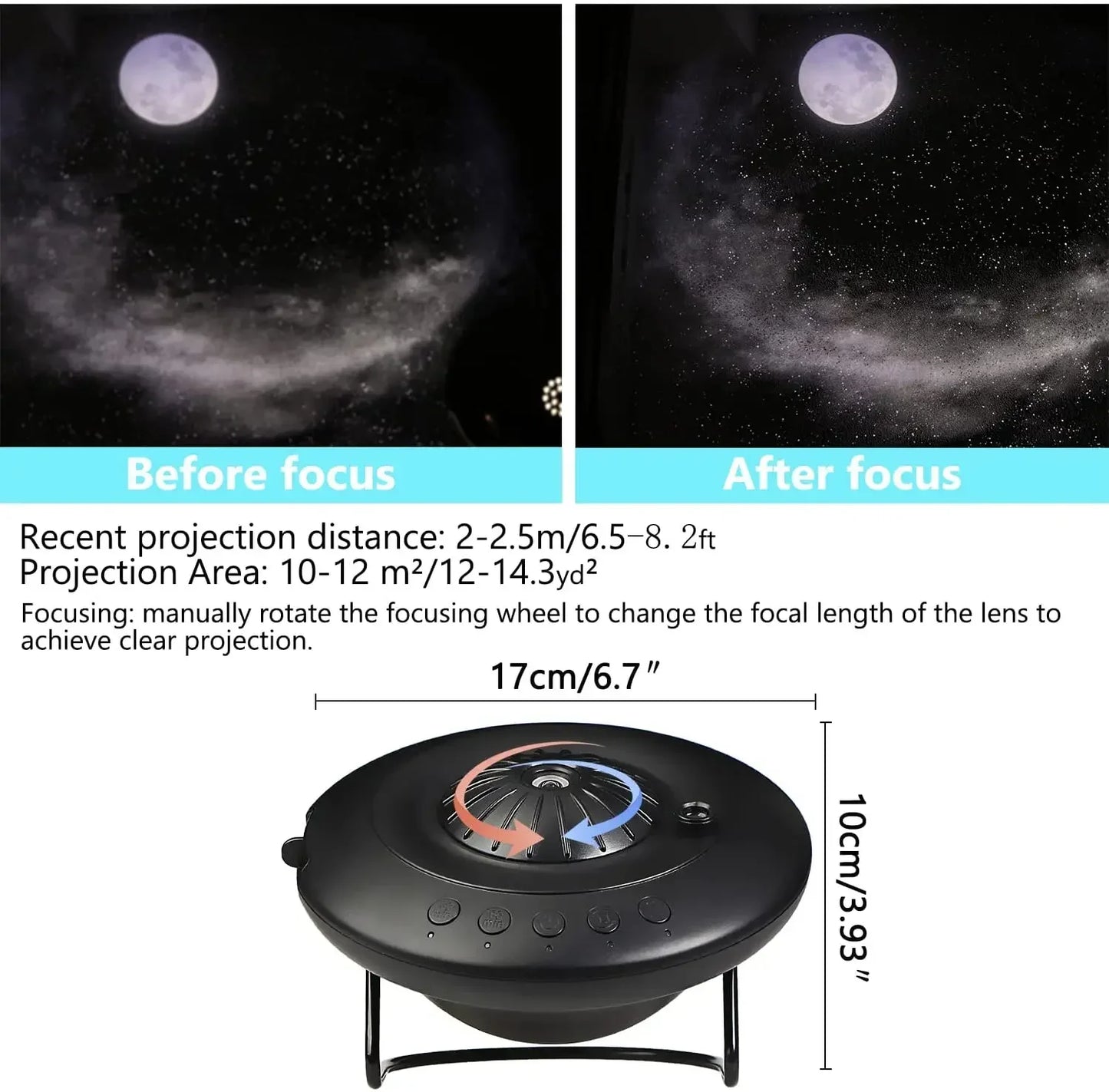 Projecteur galaxie OVNI – Transforme ta chambre en ciel étoilé.