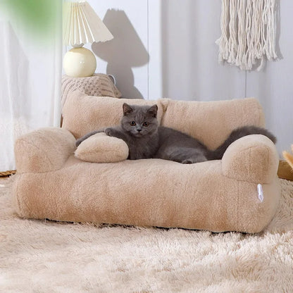 Canapé-lit ultra doux pour chat et petit chien — Nid confortable hiver & détente