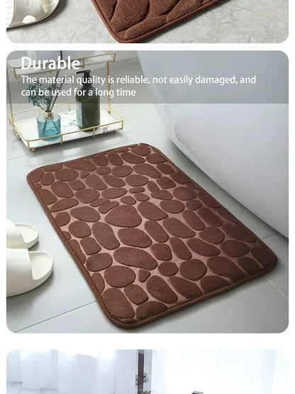 Tapis de bain mémoire de forme antidérapant — Confort moelleux immédiat