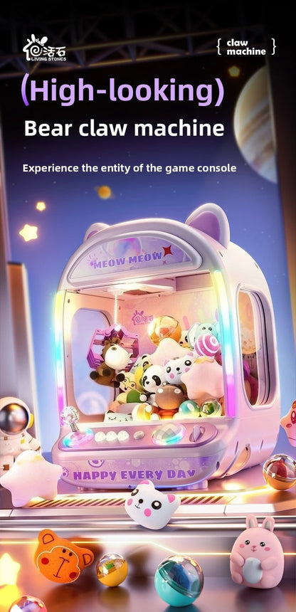 Machine à poupées automatique à monter soi-même, jeu de société pour enfants à pièces, mini-grue musicale, cadeau de Noël