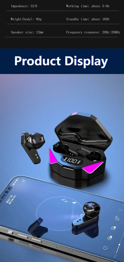 Écouteurs Bluetooth TWS LED – son puissant & sans fil 🎧