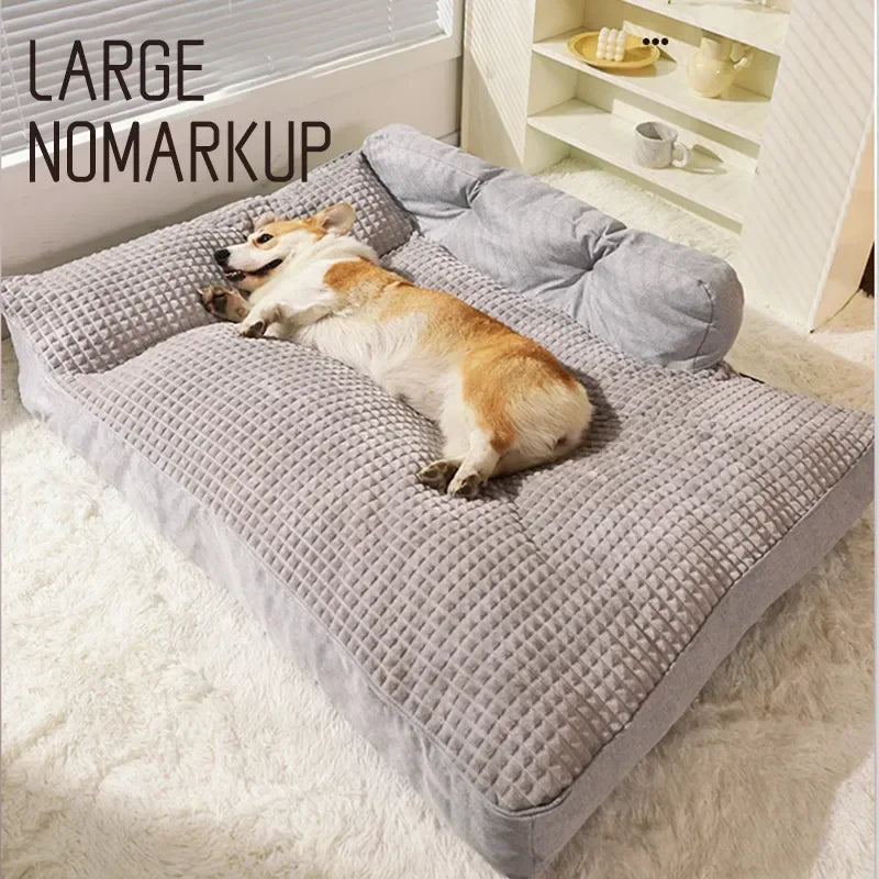 Lit amovible pour animaux de compagnie, tapis lavable, tapis chaud d'hiver, canapé de luxe pour chiens de petite et moyenne taille, couchage moelleux