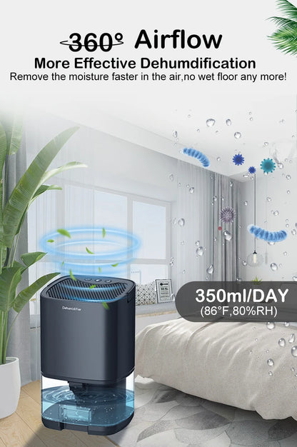 Déshumidificateur Silencieux Portable – Élimine Humidité et Odeurs, Pour Maison et Bureau