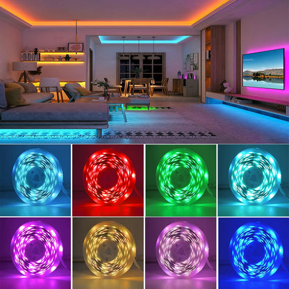 Bande LED RGB multicolore — Éclairage d’ambiance personnalisable avec télécommande