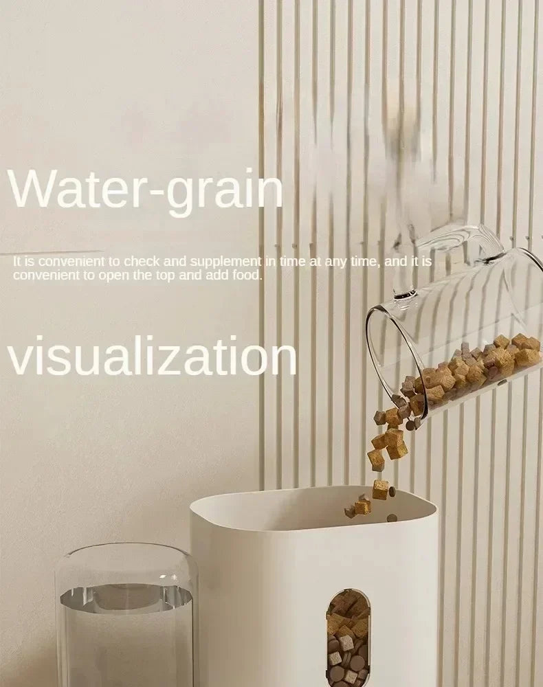 Gamelle automatique pour chats et chiens avec distributeur d’eau et nourriture