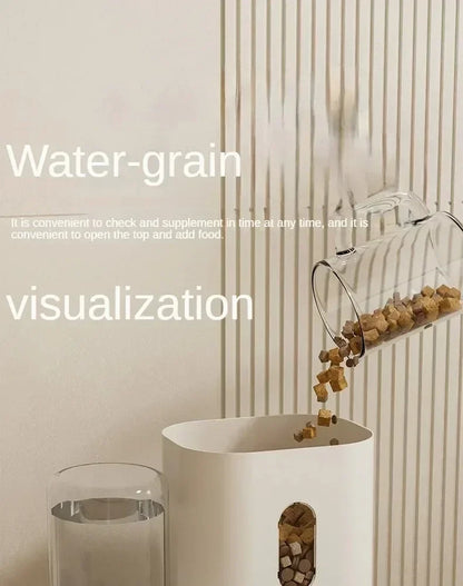 Gamelle automatique pour chats et chiens avec distributeur d’eau et nourriture