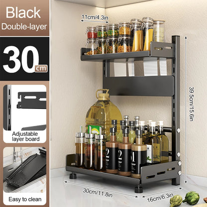 Organisateur à épices modulable — Étagère de rangement cuisine compacte et réglable