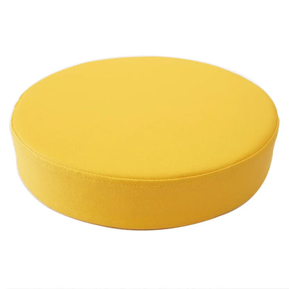 Coussin rond pratique en cuir, épais et doux, rembourré, lavable et imperméable.