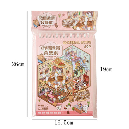 Livre d’autocollants miniatures Sunny Town — 49 pièces créatives Mr Paper