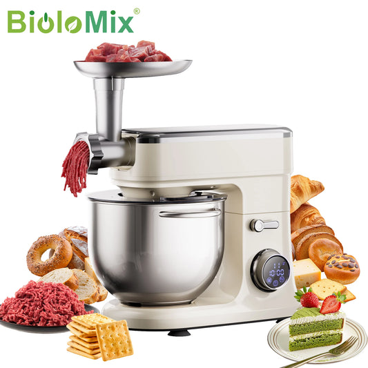Robot Multifonction 7L BioloMix – Pour Pâtisserie et Viande, Moteur 1200W