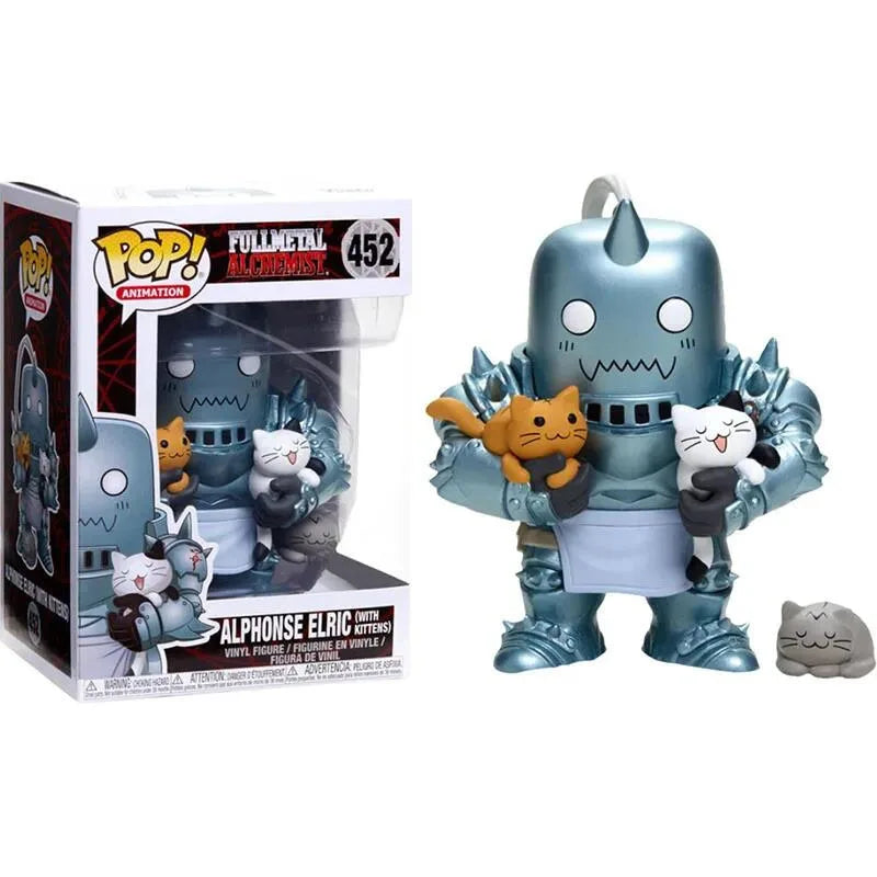 Figurines Funko Pop Fullmetal Alchemist Edward Elric n° 391, Alphonse Elric n° 392 et n° 452 - Figurines articulées en vinyle.