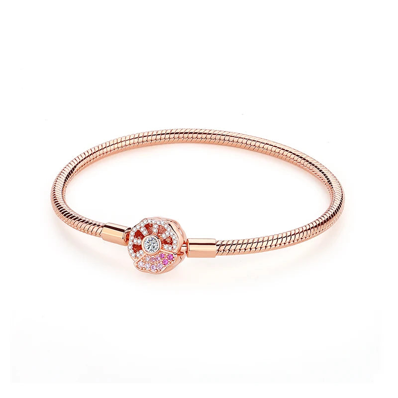 Bracelet jonc en argent 925 avec breloque cœur — Élégance intemporelle