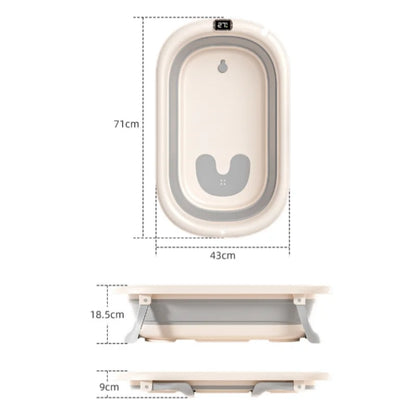 Baignoire pour bébé sensible à la température, Grande baignoire pliante portable