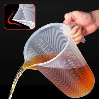 Tasse Mesureuse Multi-Usage – Plastique Épais, Graduation Précise, Pour Cuisine et Expériences