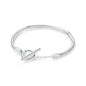 Bracelet jonc en argent 925 avec breloque cœur — Élégance intemporelle