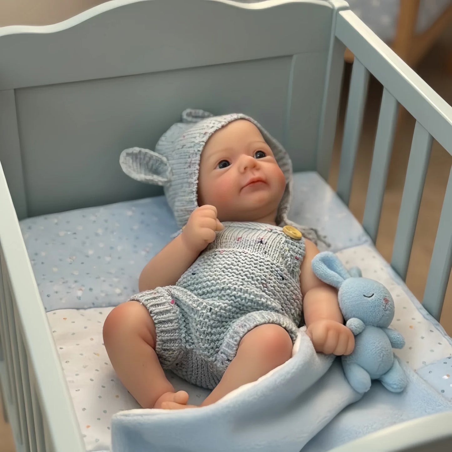 Poupée Reborn , Styles Bouche ouverte, fille avec peau peinte Corps doux lavable.