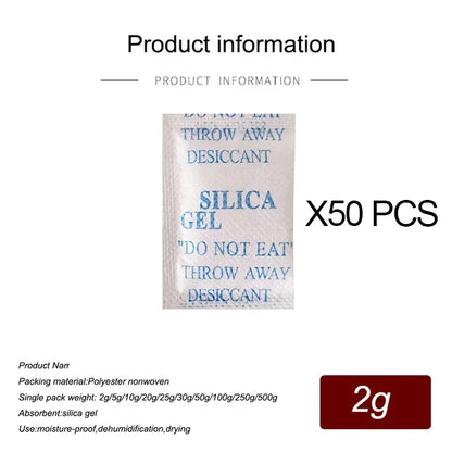 Sachets Anti-Humidité Non Toxiques – Gel de Silice 2/5/10/20g pour Pièces à Vivre et Cuisine