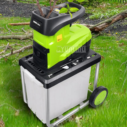 Broyeur de branches électrique 2,8 kW, broyeur de branches d'arbres, outil de jardin 220 V, neuf (modèle 2025)