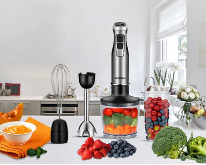 Mixeur Plongeant Haute Puissance BioloMix – 4 Fonctions, Lames Inox et Gobelet à Smoothie