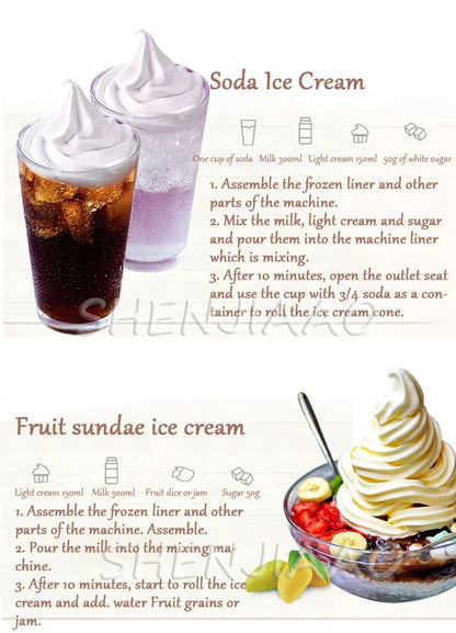 Machine à glace 220 V automatique pour fruits congelés, 1 L, machine à desserts aux fruits, machine à milkshakes BL-1000 20 W.
