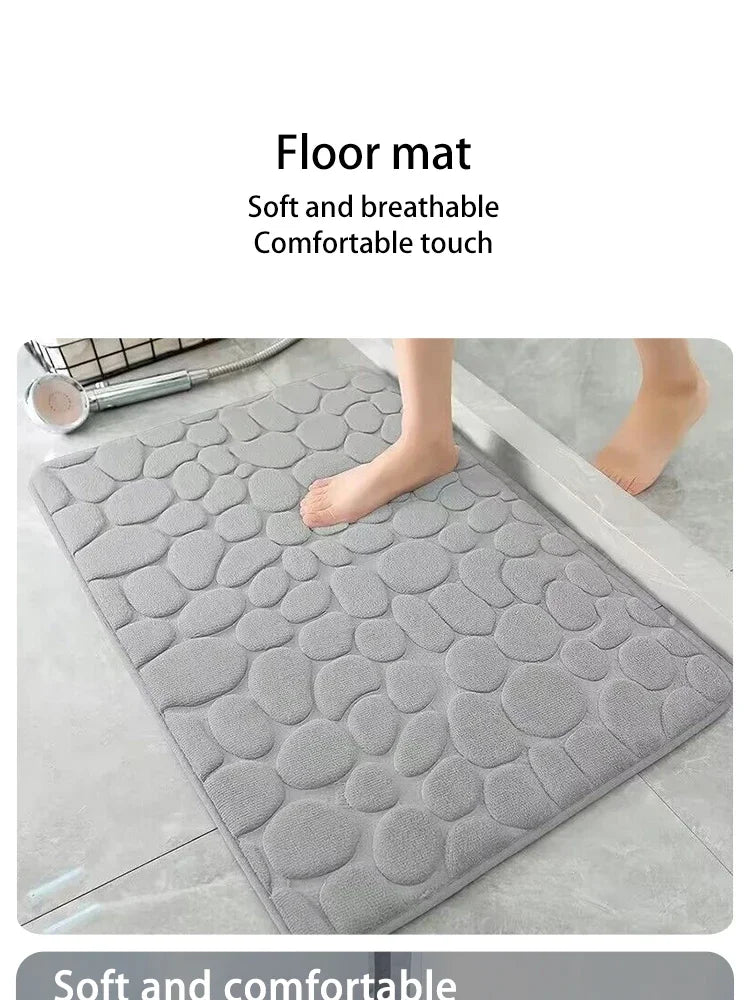 Tapis de bain mémoire de forme antidérapant — Confort moelleux immédiat