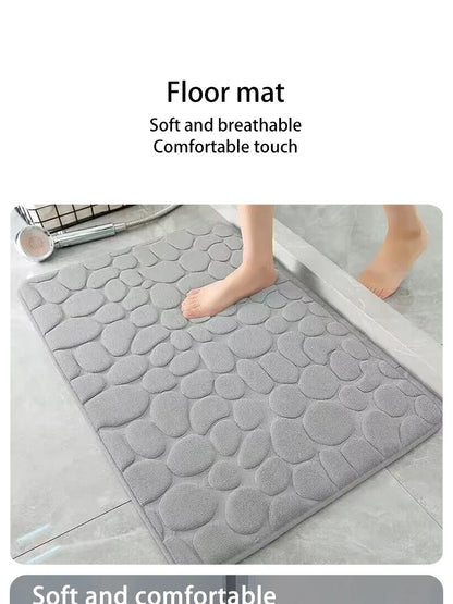 Tapis de bain mémoire de forme antidérapant — Confort moelleux immédiat