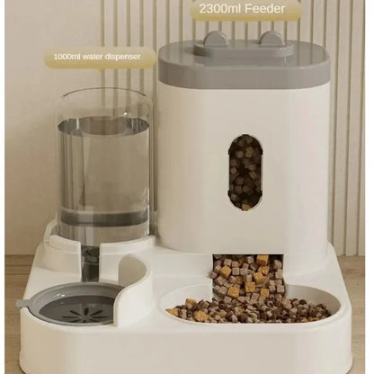 Gamelle automatique pour chats et chiens avec distributeur d’eau et nourriture