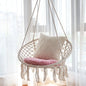 Fauteuil suspendu hamac, fauteuil suspendu en corde de coton avec coussin et kit de fixation, fauteuil suspendu.